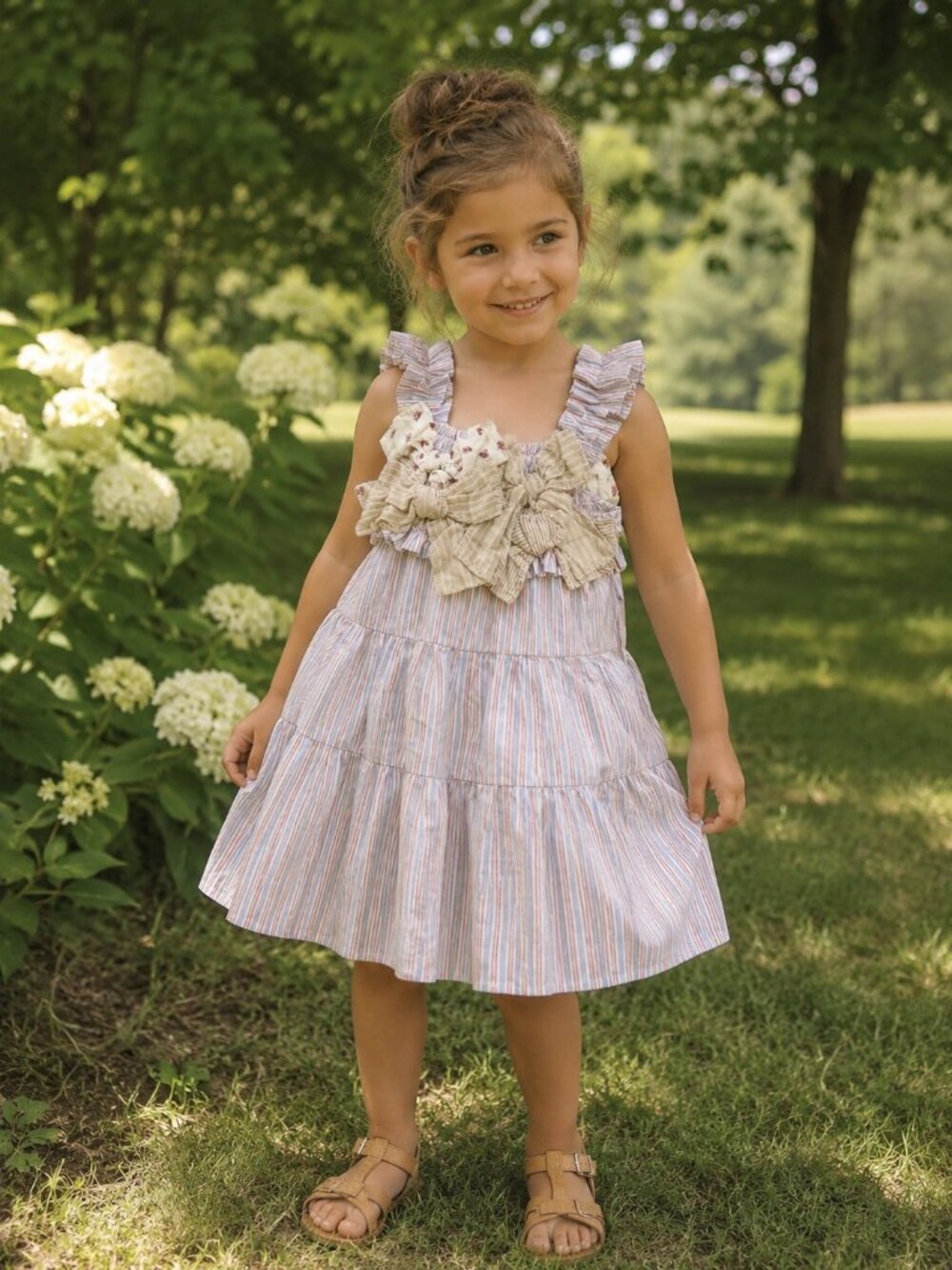 Sea New York Girls Bonnie Bowtie Patchwork Dress 2y NWT